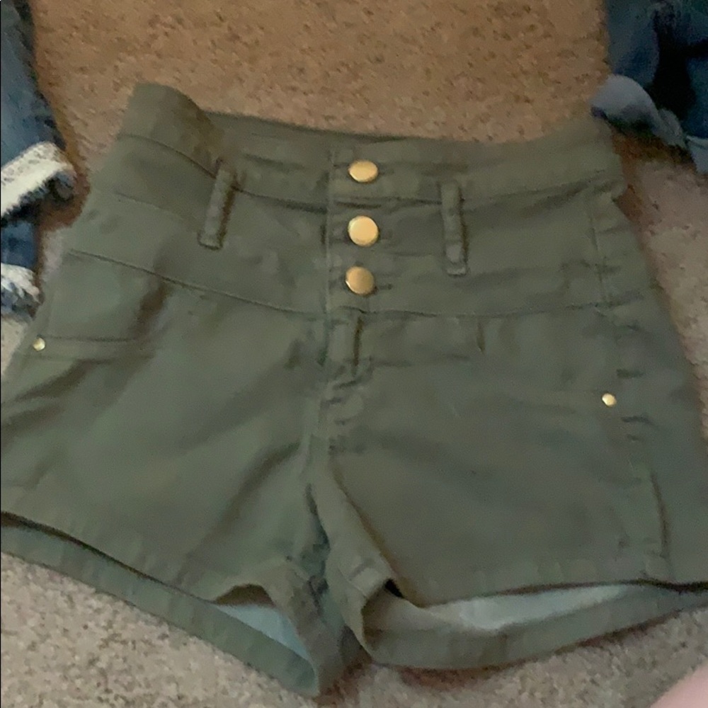 Army green shorts